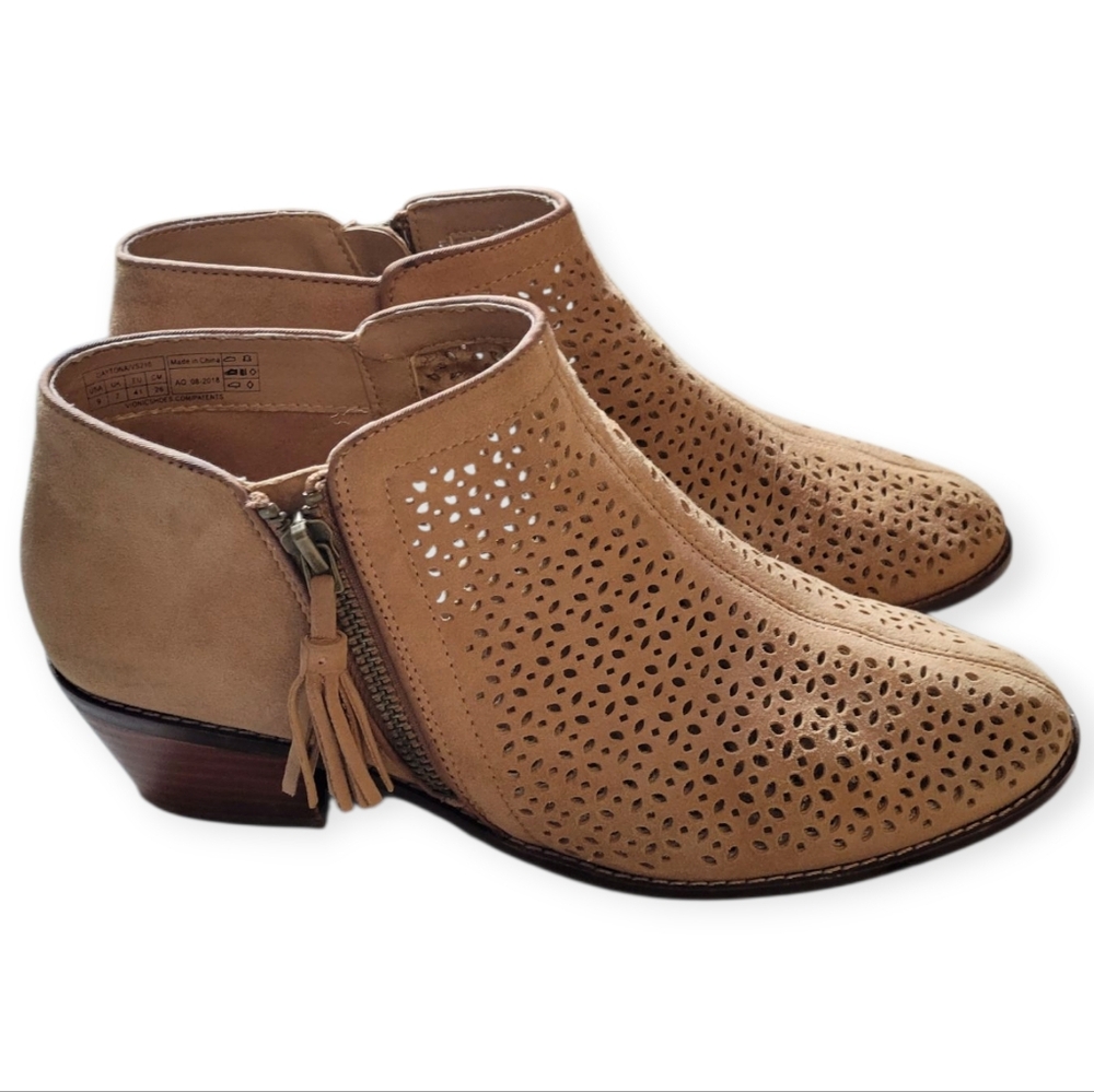 VIONIC Daybreak Heeled Bootie Caramel 9